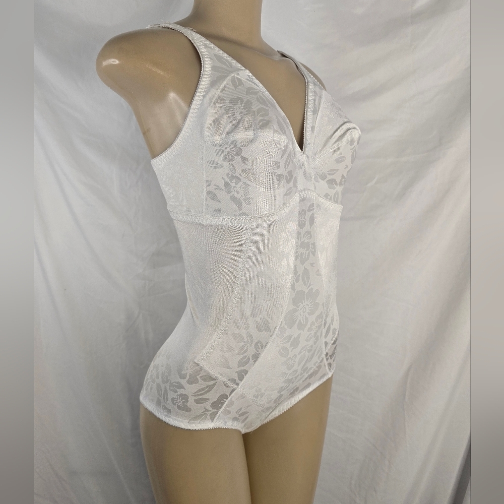 Vintage White Satin Bodysuit